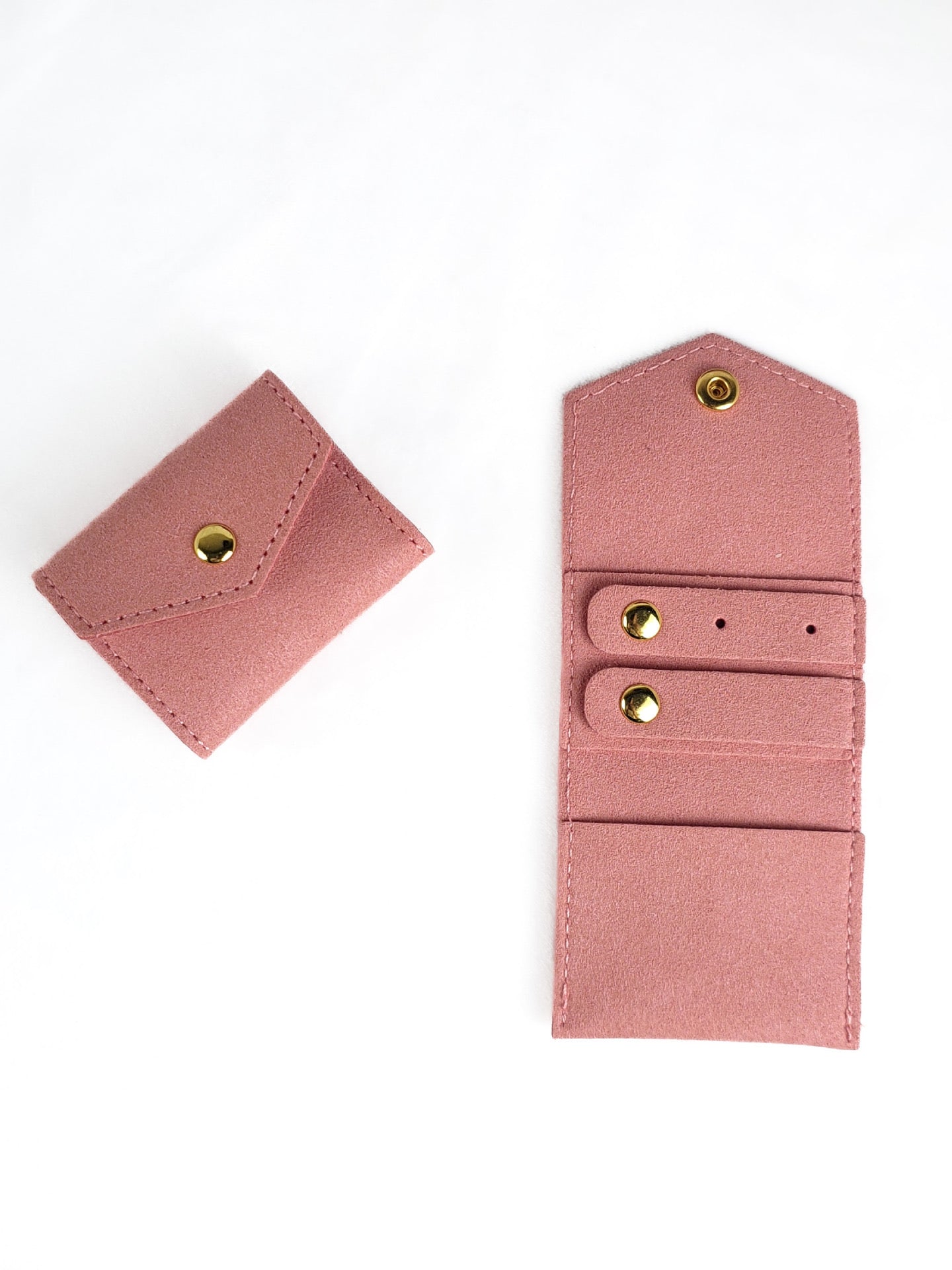 Suede Travel Jewelry Pouch - Compact & Stylish Organizer