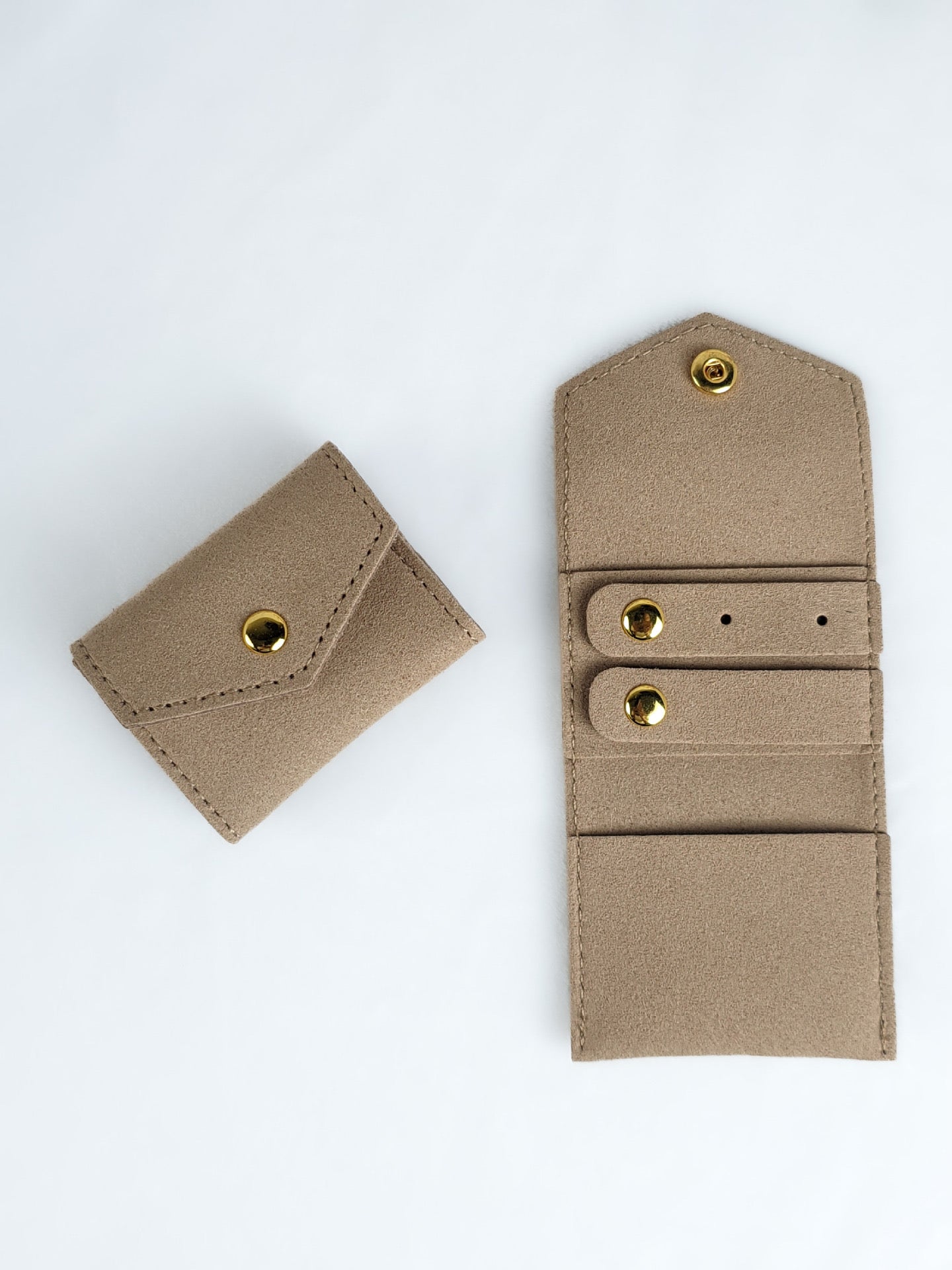 Suede Travel Jewelry Pouch - Compact & Stylish Organizer