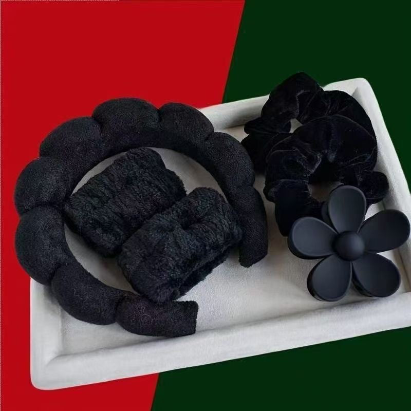 Skincare Headband & Wristband Set - SPA Hair Accessories