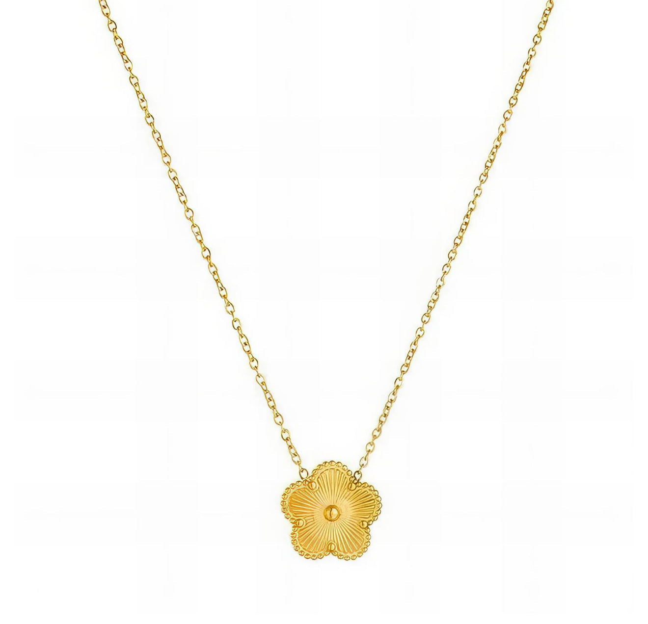 18K Gold Plated Clover Necklace