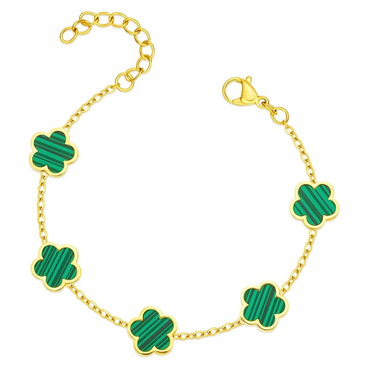 Green clover bracelet