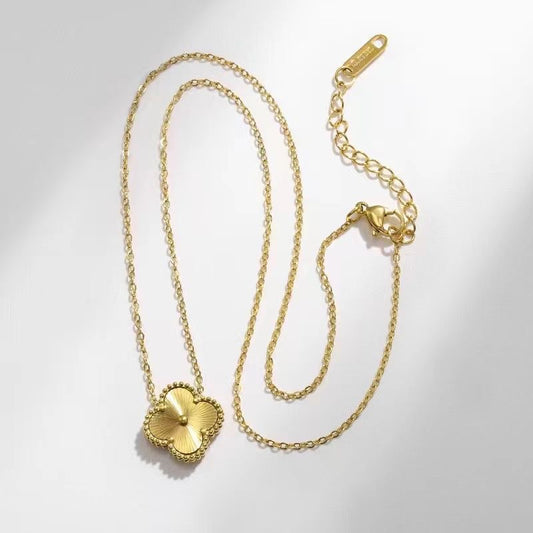 18K Gold Plated Clover Necklace