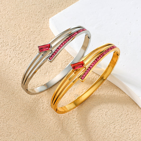 Silver & Gold Gemstone Bangles